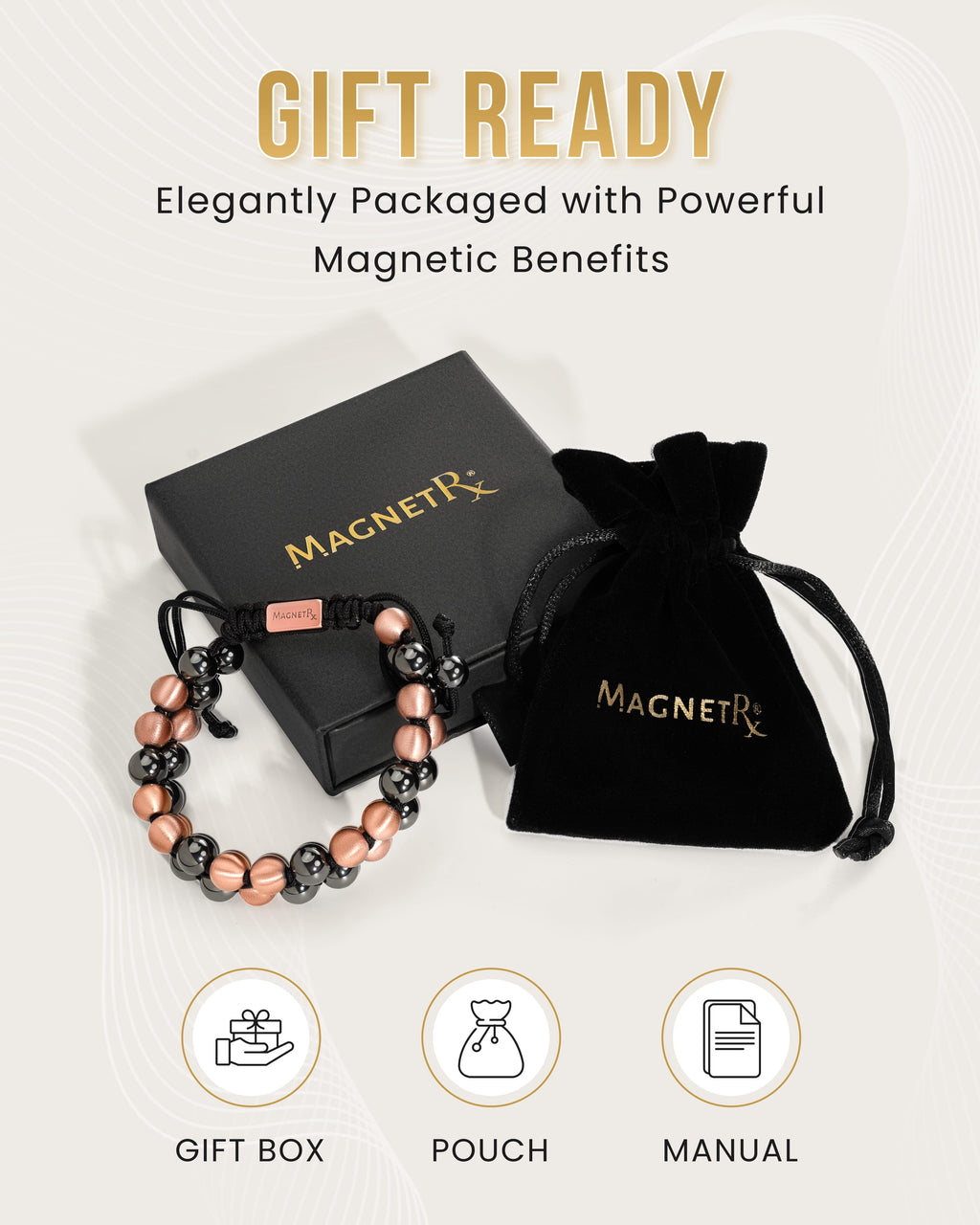 MAX Strength Magnetic Hematite & Copper Bracelet (Double Row)