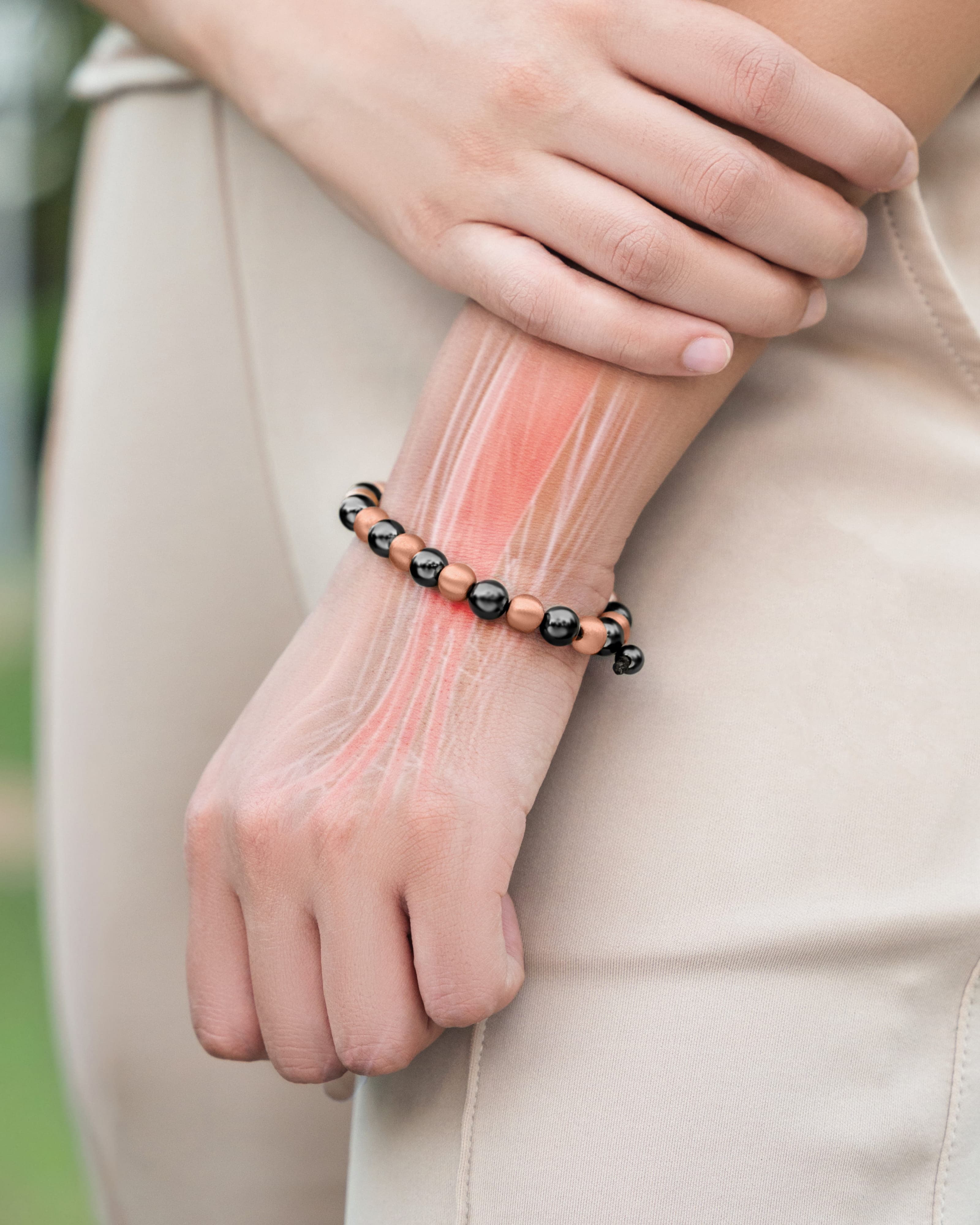 MAX Strength Magnetic Hematite & Copper Bracelet (Single Row)