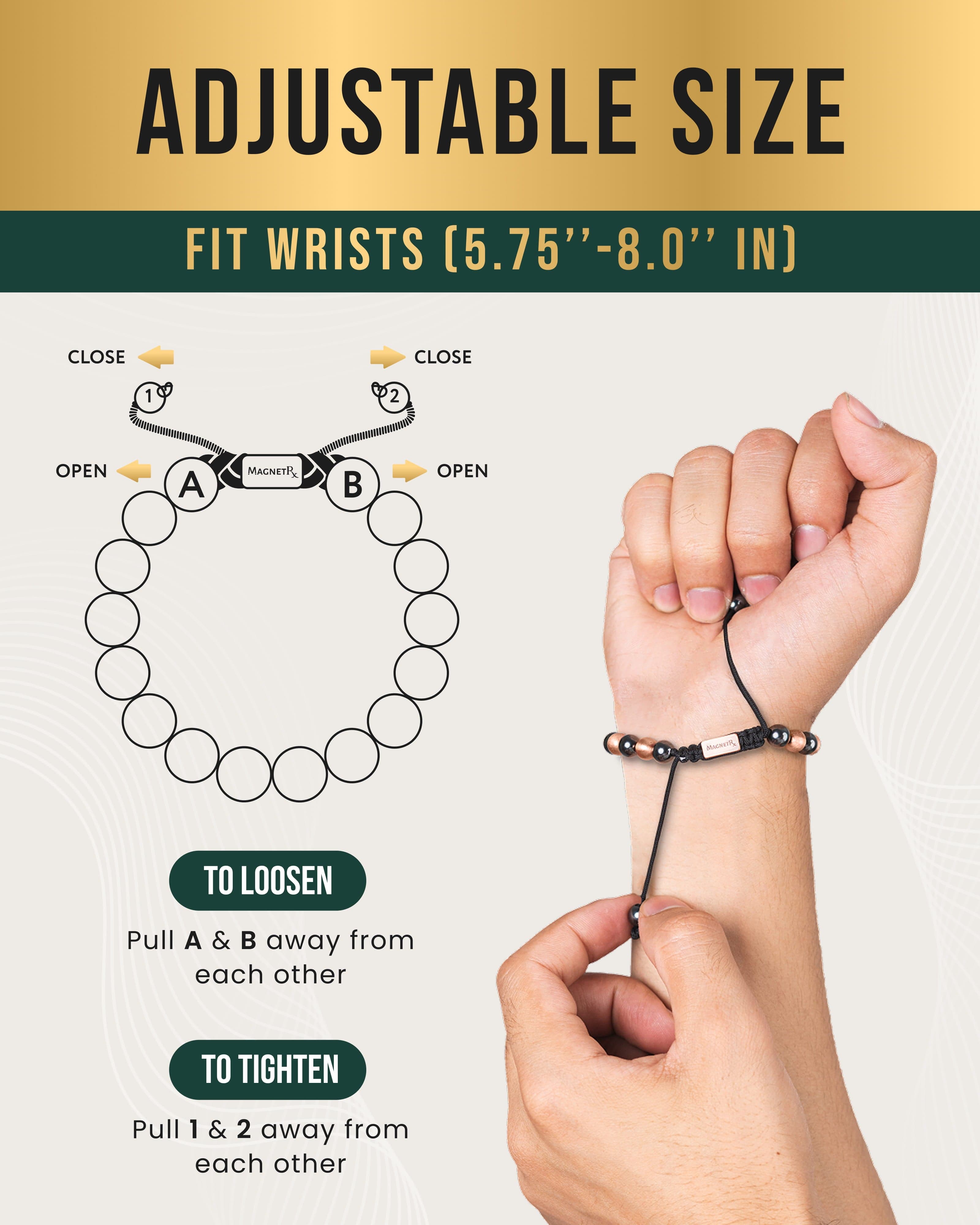 MAX Strength Magnetic Hematite & Copper Bracelet (Single Row)