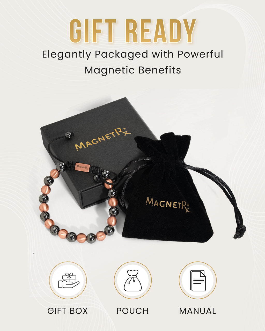 MAX Strength Magnetic Hematite & Copper Bracelet (Single Row)