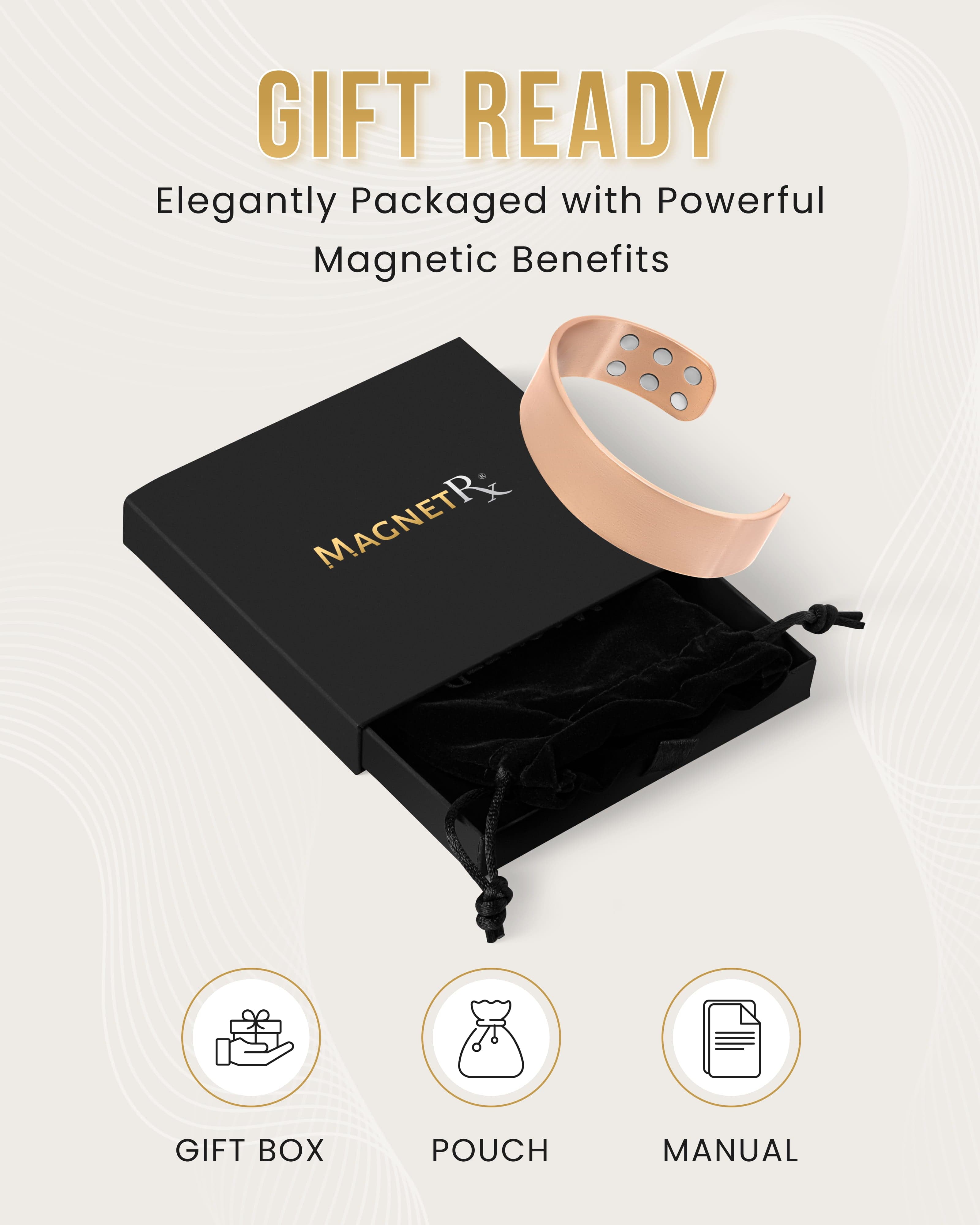 Mega Strength Magnetic Therapy Bracelet Wide Copper Cuff