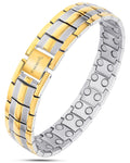 Ultra Strength Magnetic Therapy Bracelet Silver & Gold Classic