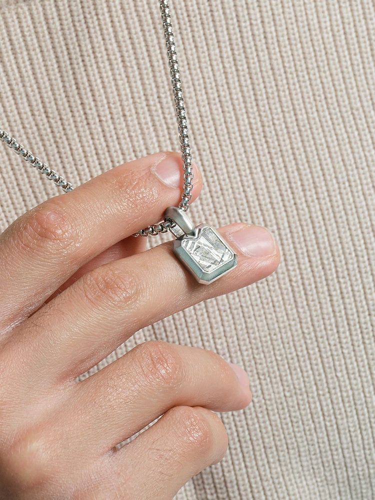 Meteorite Square Pendant Necklace