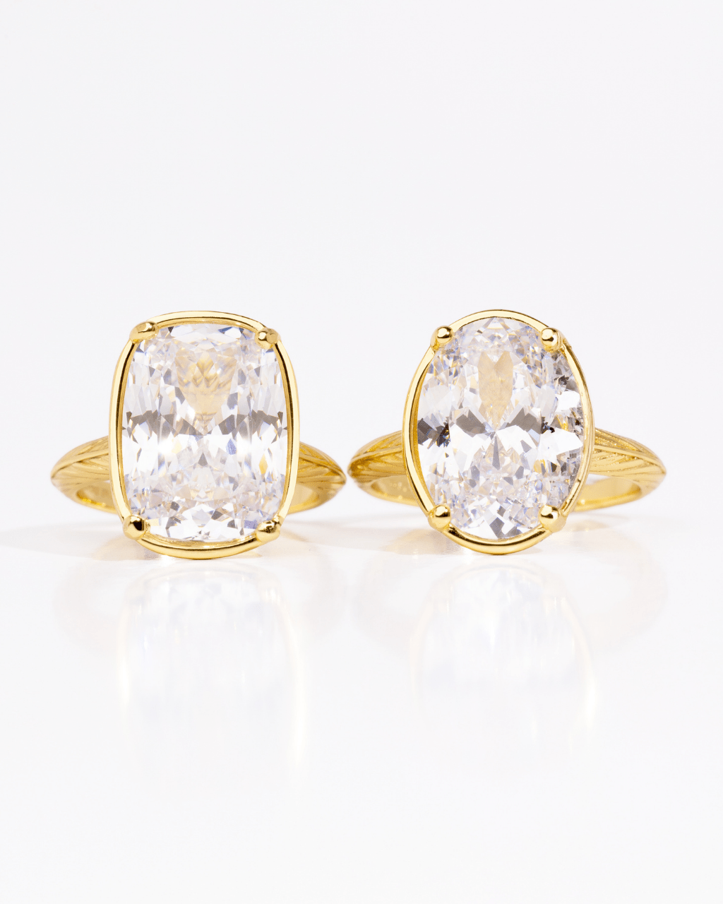 Sterling Silver Oval Cut CZ Cocktail Ring